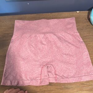 Pink High-Waisted Seamless Shorts